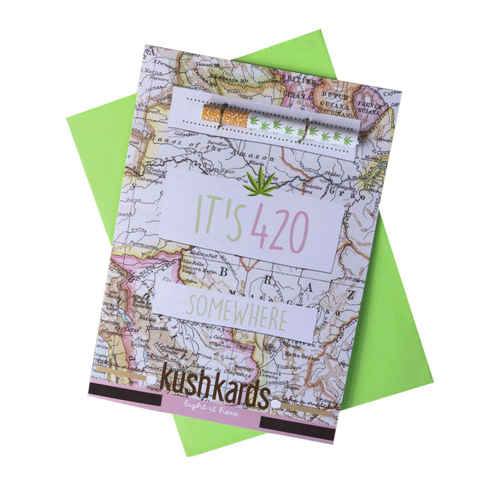 KUSHKARDS IT'S 420 SOMEWHERE Greeting Card - One Hitter