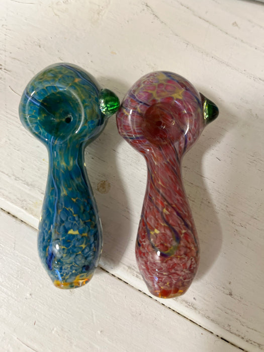 Simple Worked Spoon Pipe | 3.25"-3.5" | UNDERWATER RED