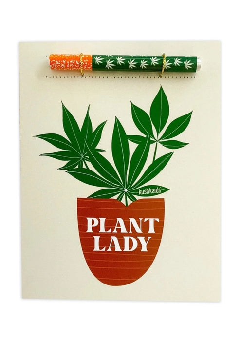 KUSHKARDS PLANT LADY Greeting Card - One Hitter