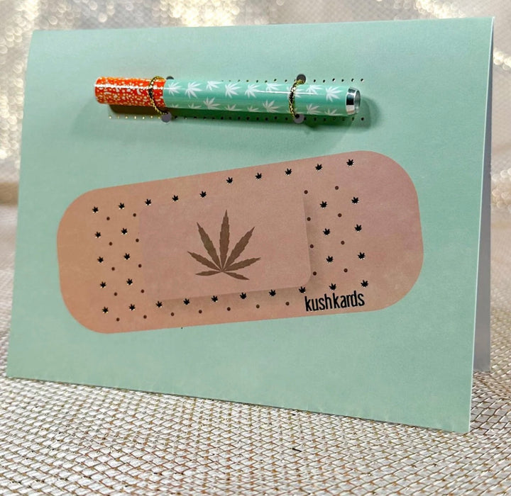 KUSHKARDS Get Well Bandaid Card - ONE HITTER