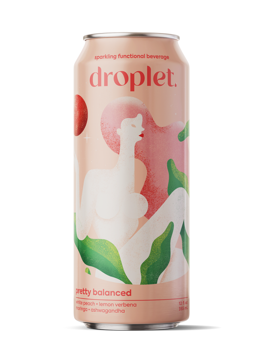 DROPLET Pretty Balanced - White Peach Verbena Ashwagandha Sparkling Beverage