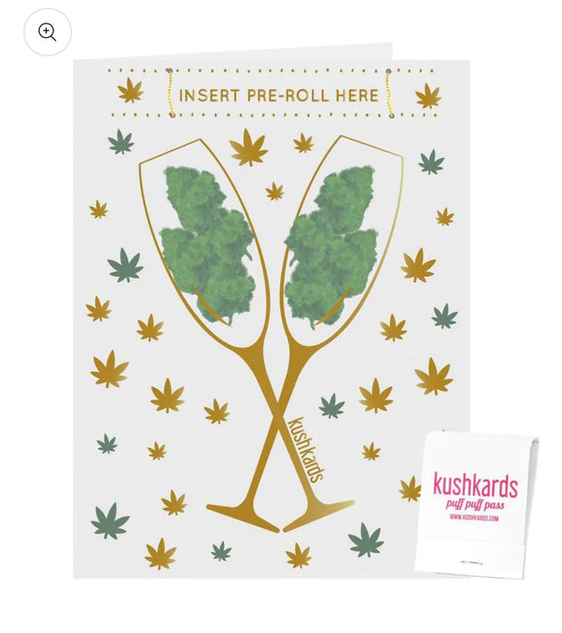 KUSHKARDS CONGRATS CHAMPAGNE BUDS Greeting Card - PRE ROLL