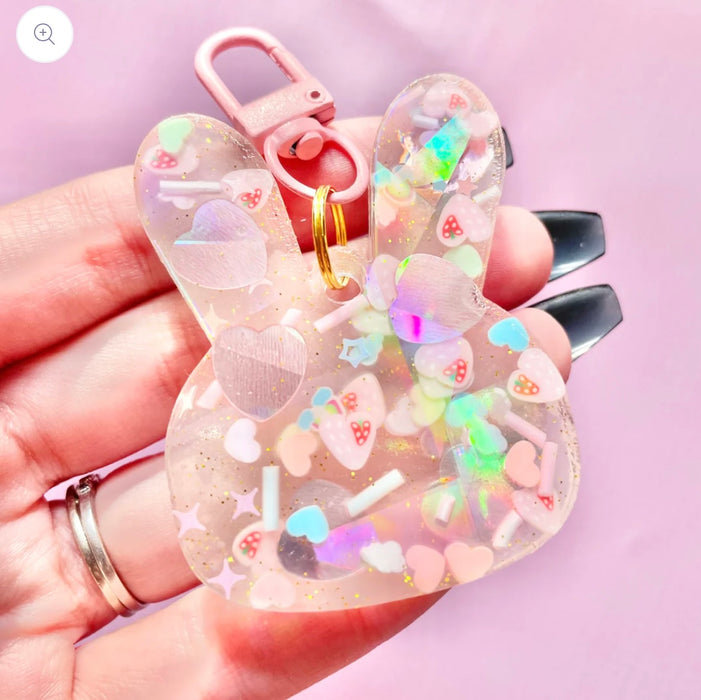 lilxbun Candy Heart Bun Resin Keychain