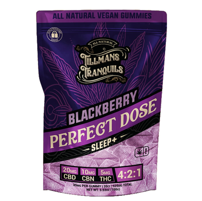 TILLMANS TRANQUILS Blackberry Sleep CBD:CBN:THC Perfect Dose Gummies