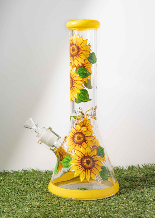 Canna Style HANDPAINTED SUNFLOWER BONG