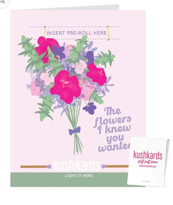 KUSHKARDS FLOWERS Greeting Card - PRE ROLL