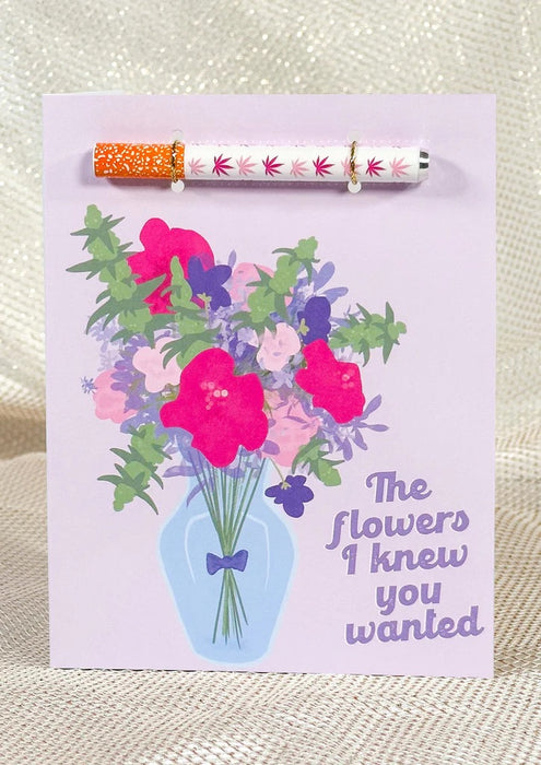 KUSHKARDS FLOWERS  Greeting Card - One Hitter