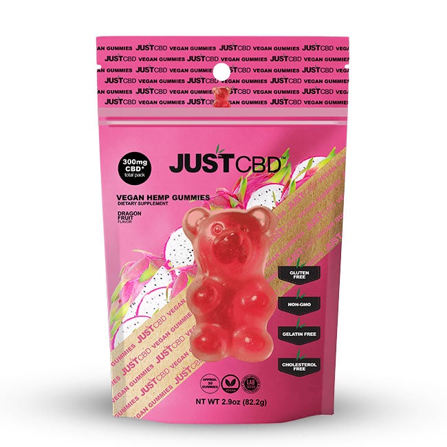 JUST CBD Dragon Fruit Vegan CBD Gummies 300mg