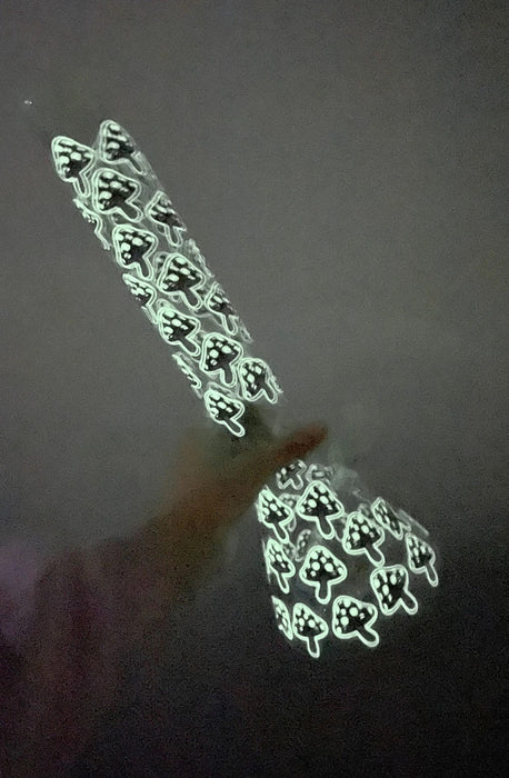 CANNA STYLE 16" MUSHROOM BONG (glow in the dark)