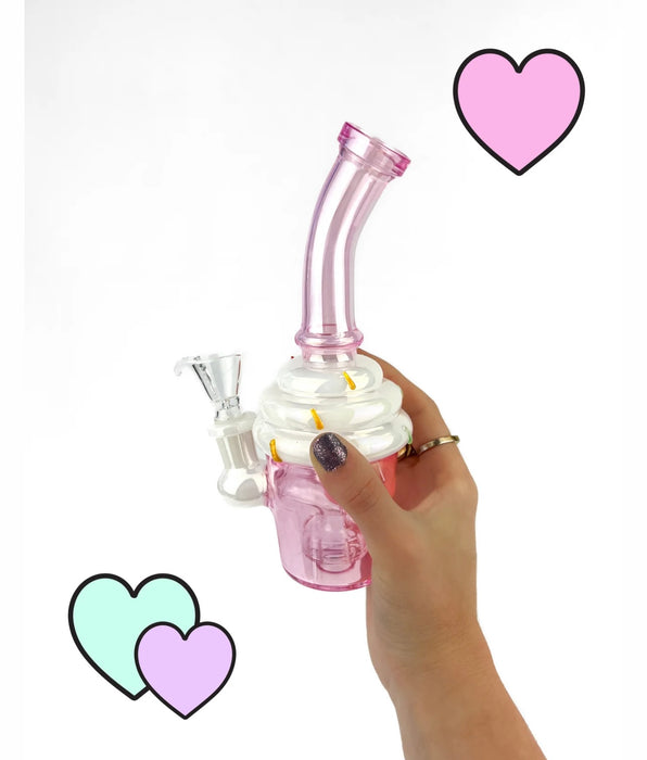 BURNING LOVE Iridescent Cupcake Bong