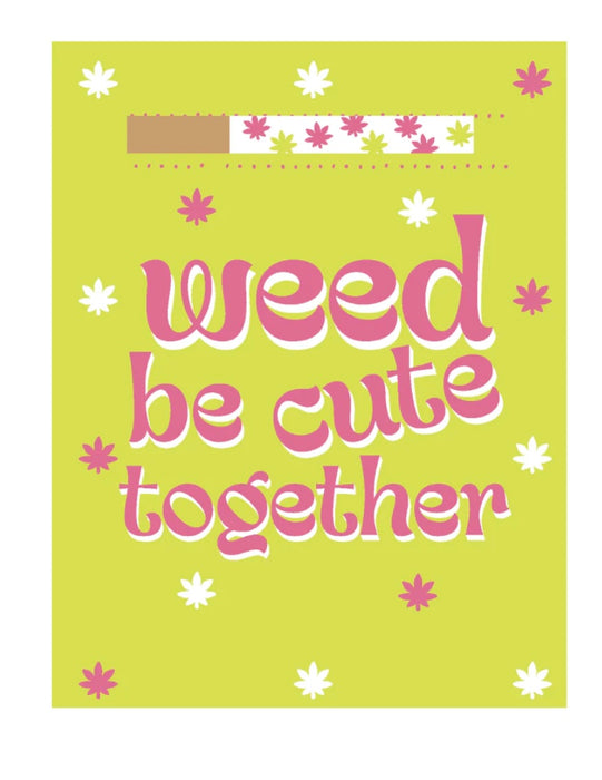 KUSHKARDS Weed Be Cute Together Greeting Card with One-Hitter Pipe