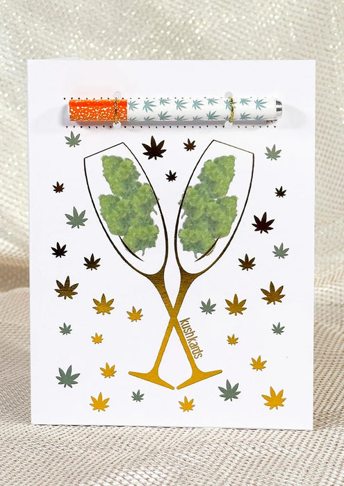 KUSHKARDS CONGRATS CHAMPAGNE BUDS Greeting Card - One Hitter