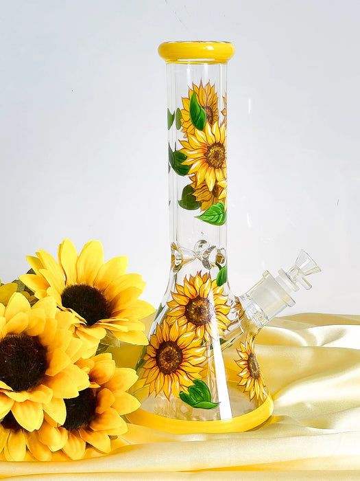 Canna Style HANDPAINTED SUNFLOWER BONG