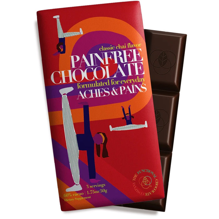 The Functional Chocolate Company Painfree Chocolate - Aches/Pains Formula - Classic Chai