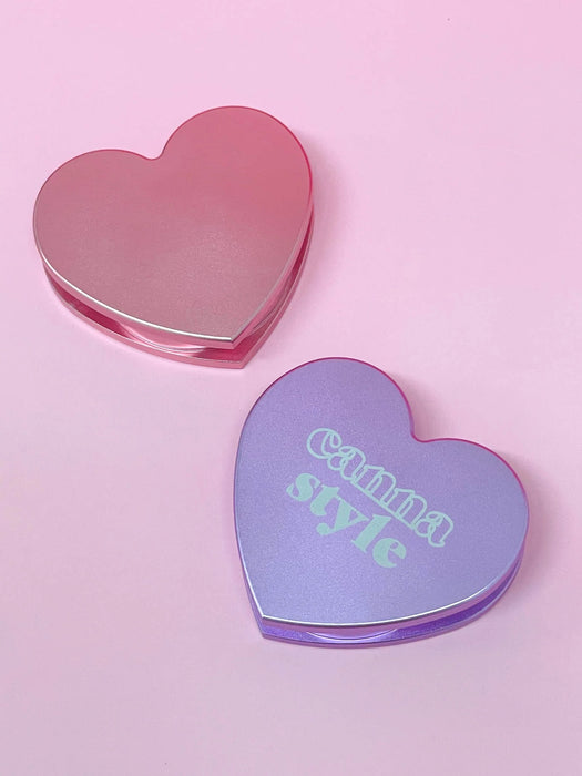 Canna Style 2- PIECE HEART GRINDER - PINK